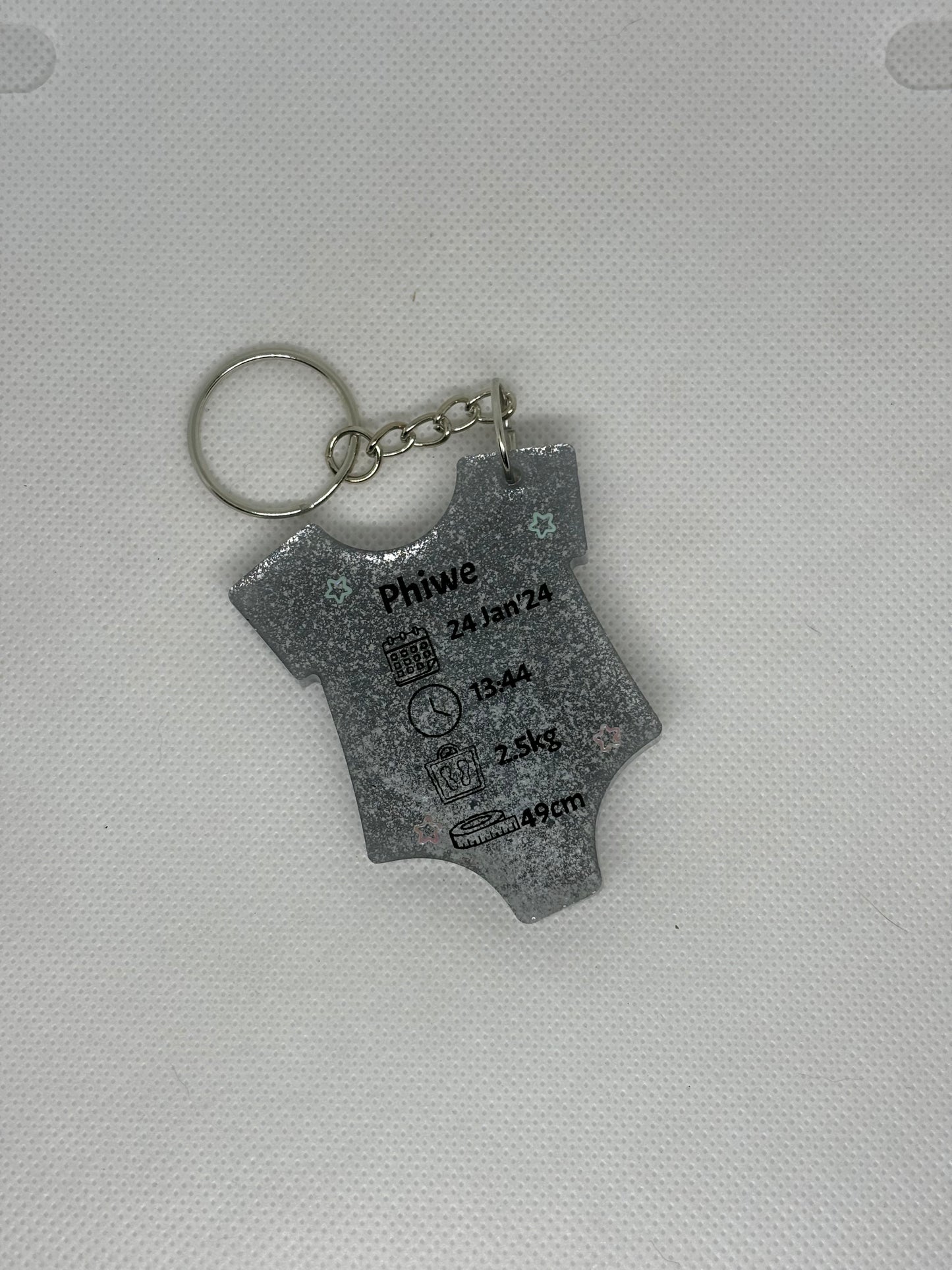 Vest Birth Detail Key Chain