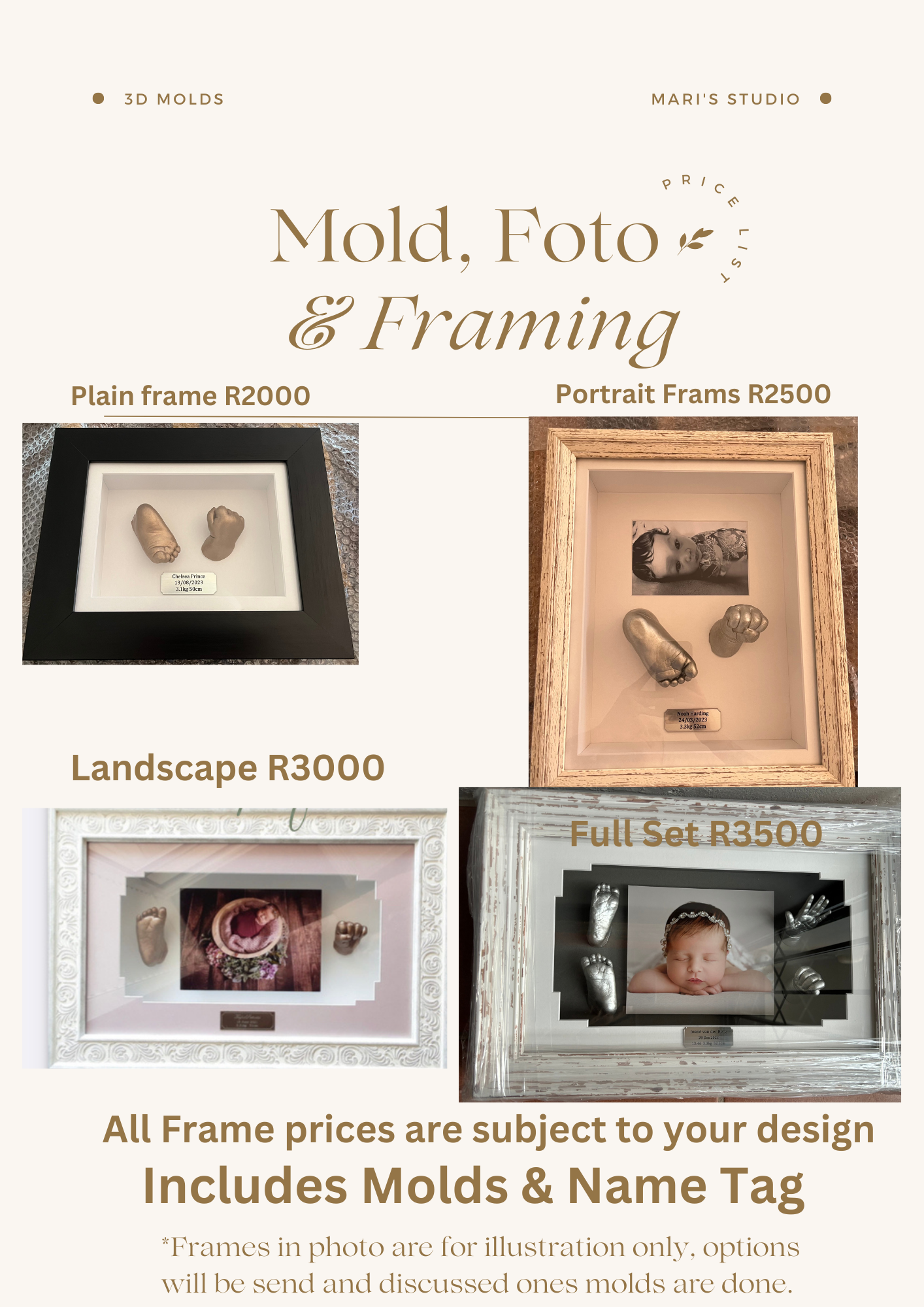 Baby 0-6 month Hand casting