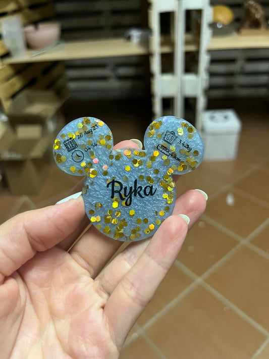Mickey Mouse Birth Detail Key Chain