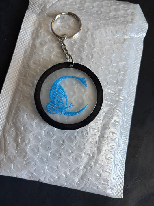 Round Letter Key Rings