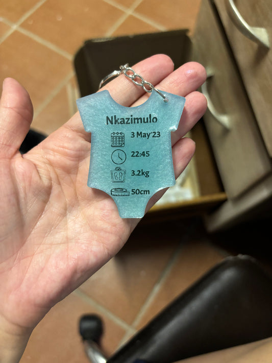 Vest Birth Detail Key Chain