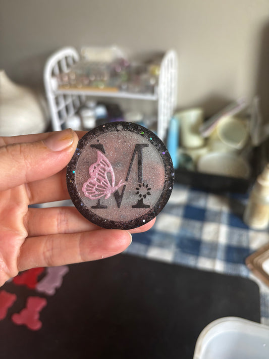 Round Letter Key Rings